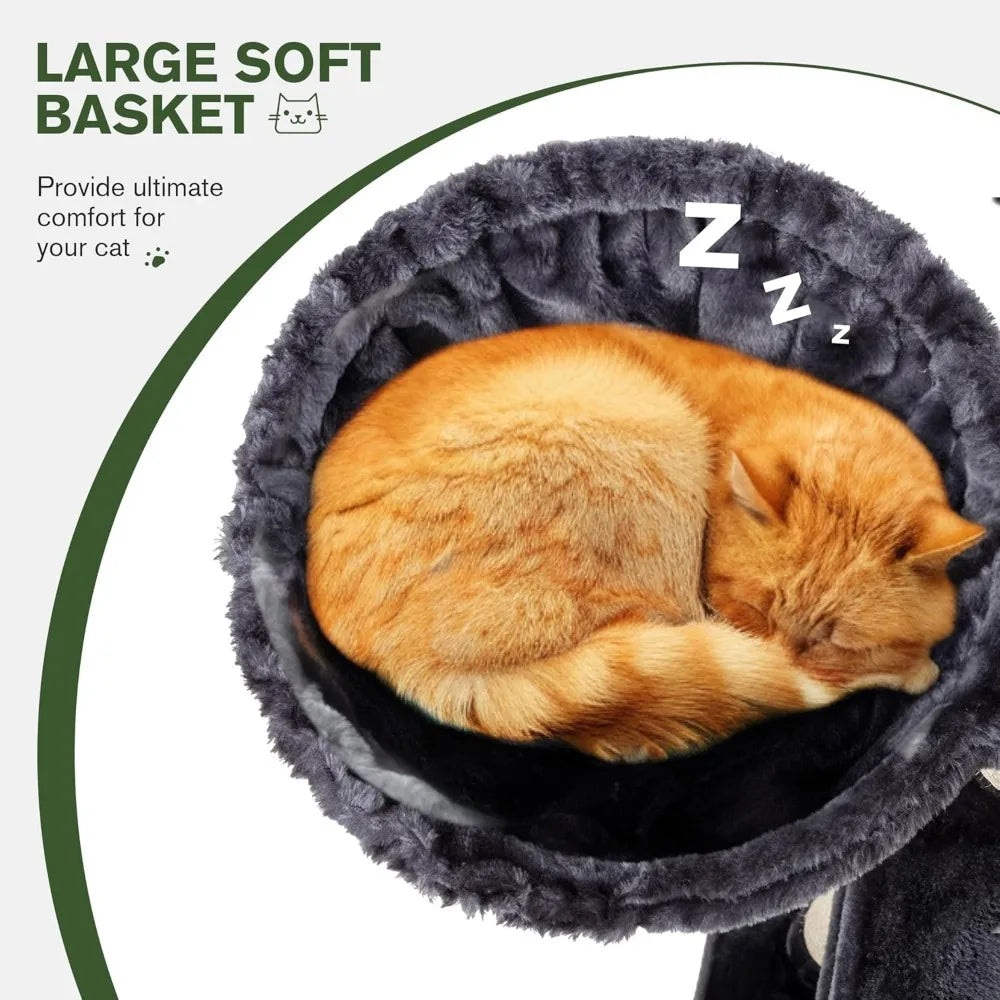 66 Inches Multi-Level Large Cat Tree Tower