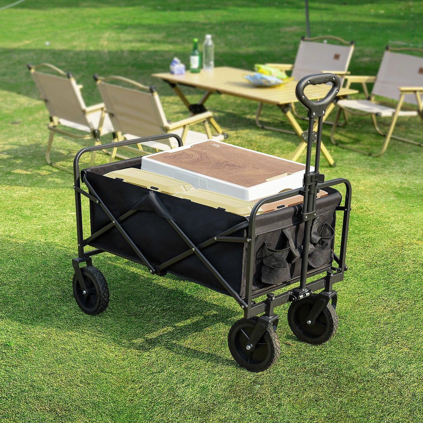 Outdoor Collapsible Foldable Large Capacity Utility Cart