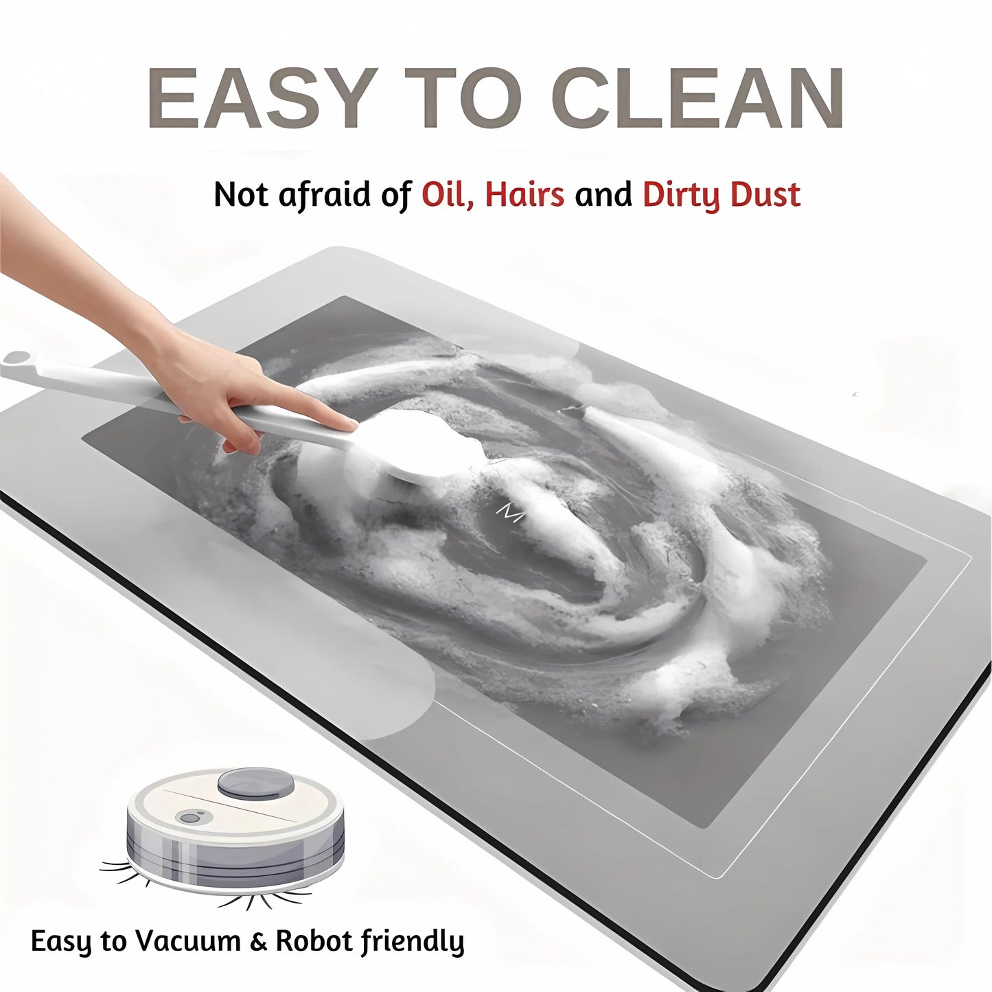 3-piece Bathroom Diatomaceous Earth Non-Slip Mat