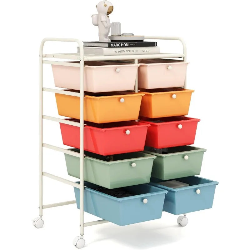 15-Drawer Rolling Storage Organizer Cart