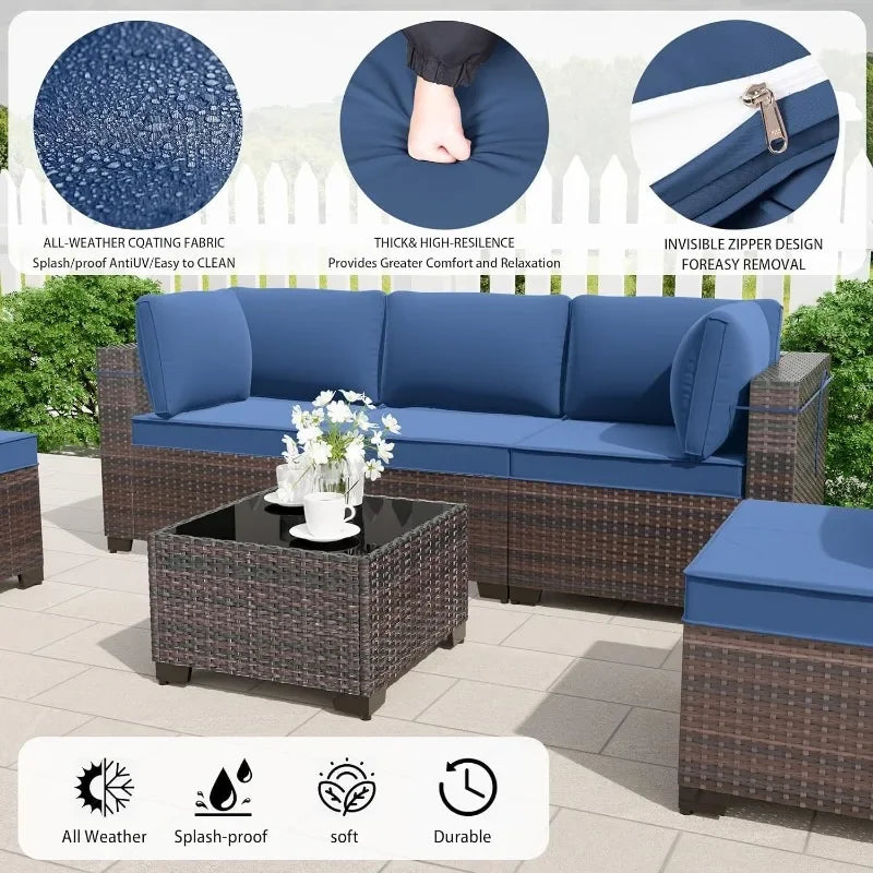 11 Pieces Outdoor Patio Furniture Set