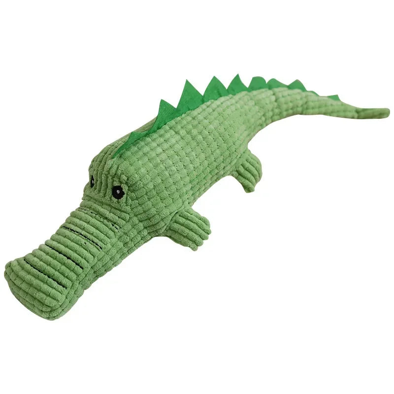 Crocodile Shape Plush Dog Squeaky Toys for Small Medium Dogs