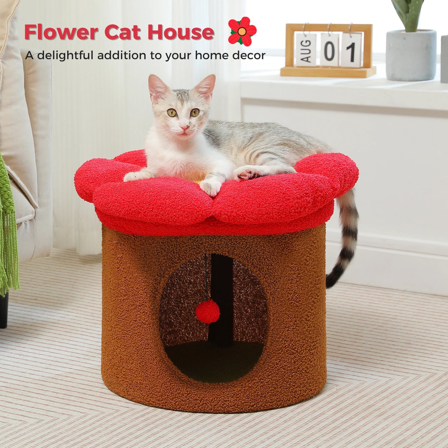 PAWZ Road Indoor Large Cat House With Removable Bed