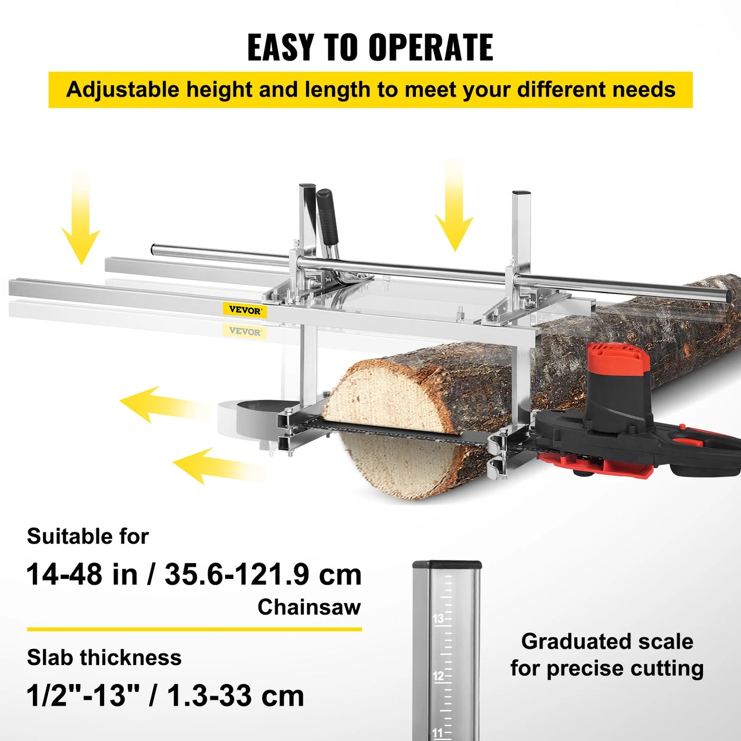 Chainsaw Mill Planking Milling 36 48 Inch Guide Bar