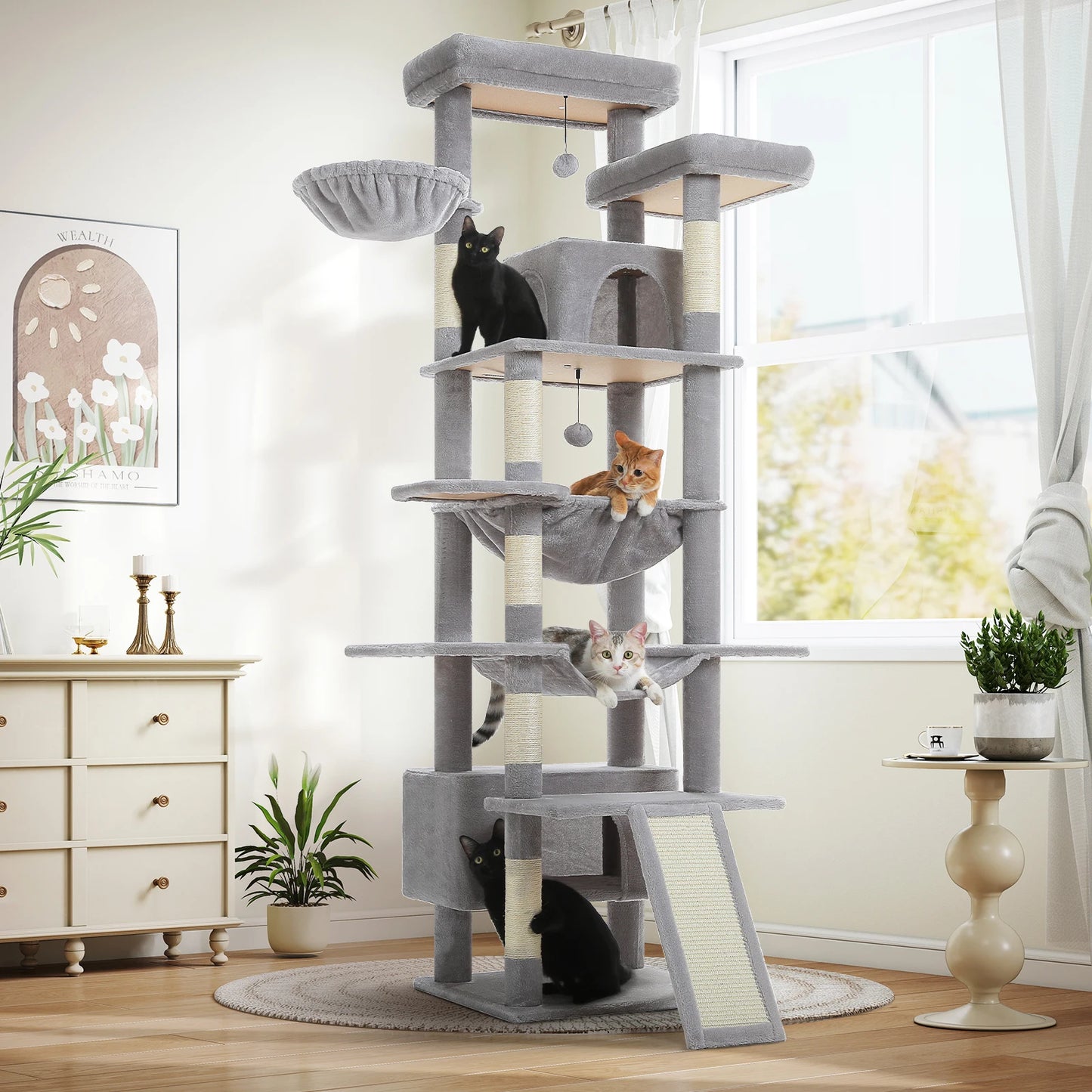 PAWZ Road Multi Level Cat Tree Tower With Scratching Posts