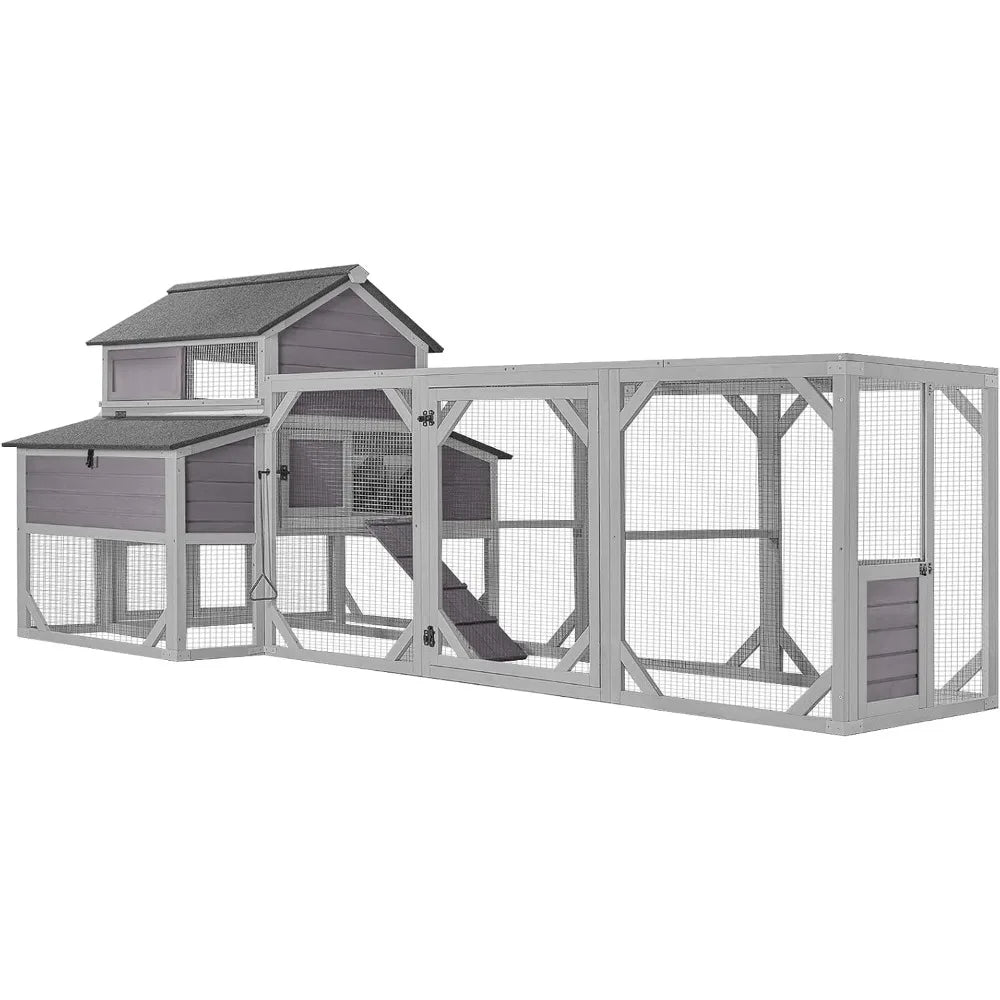 Extra Large Chicken Coop 41.3ft² for 8-10 Chickens