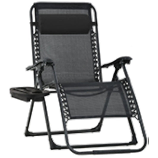 Gravity Lawn Lounge Chairs Set of 2 with Pillow and Cup Holder