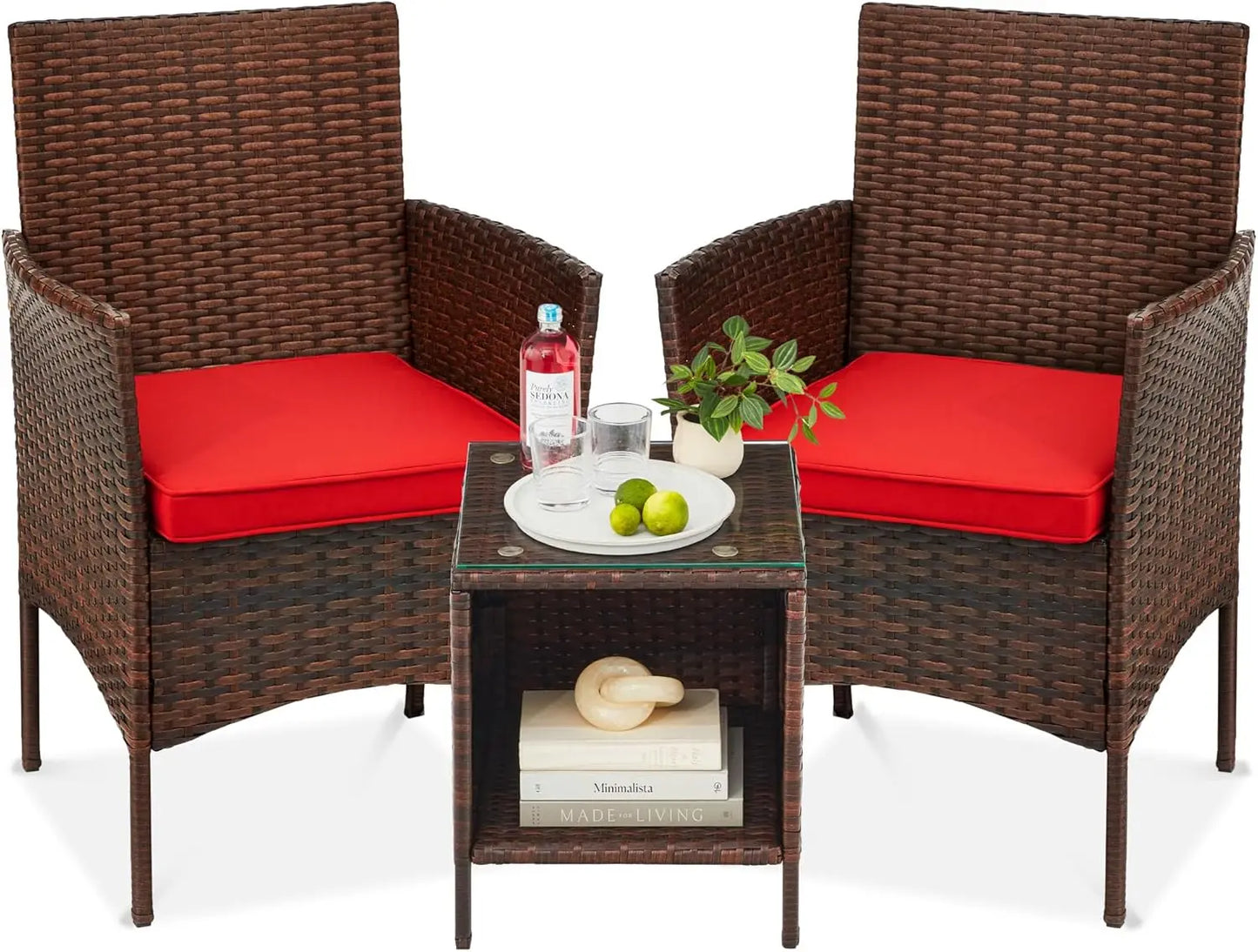3-Piece Outdoor Wicker Bistro Set