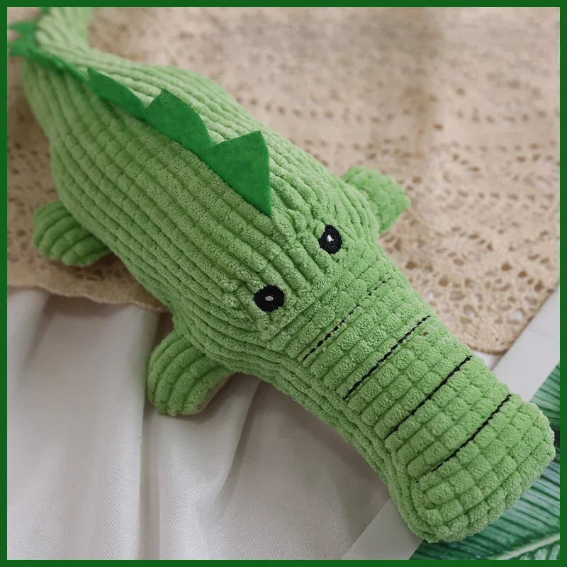 Crocodile Shape Plush Dog Squeaky Toys for Small Medium Dogs