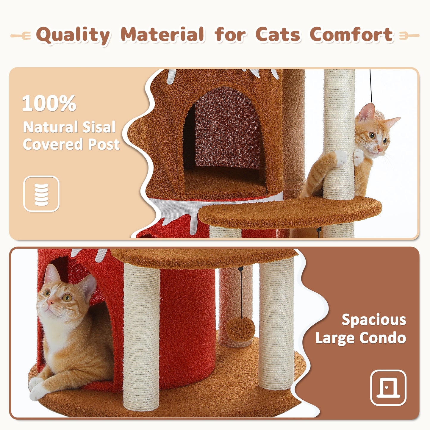 Cat Tower House with Large Top Perch