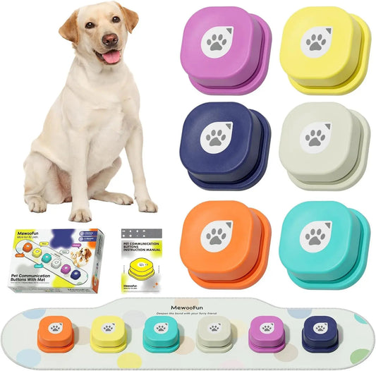Interactive Dog Training Word Buttons - 6 Pack