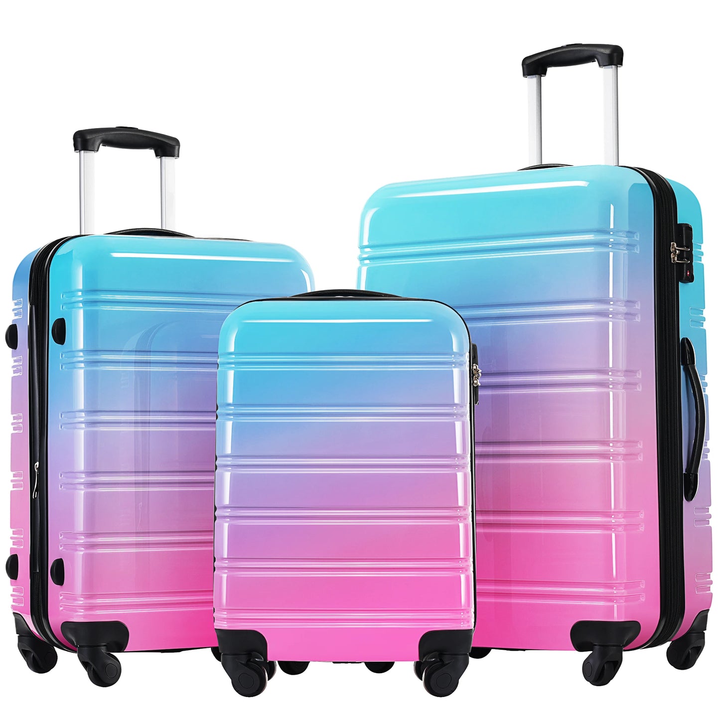 Hardshell Luggage Set, Gradient Color, Expandable