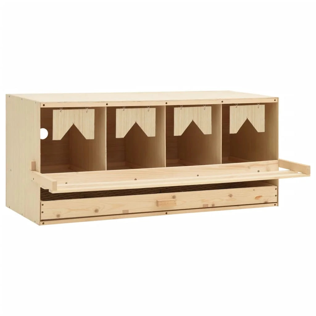 Chicken Laying Nest 4 Compartments Pine Wood Nesting Box