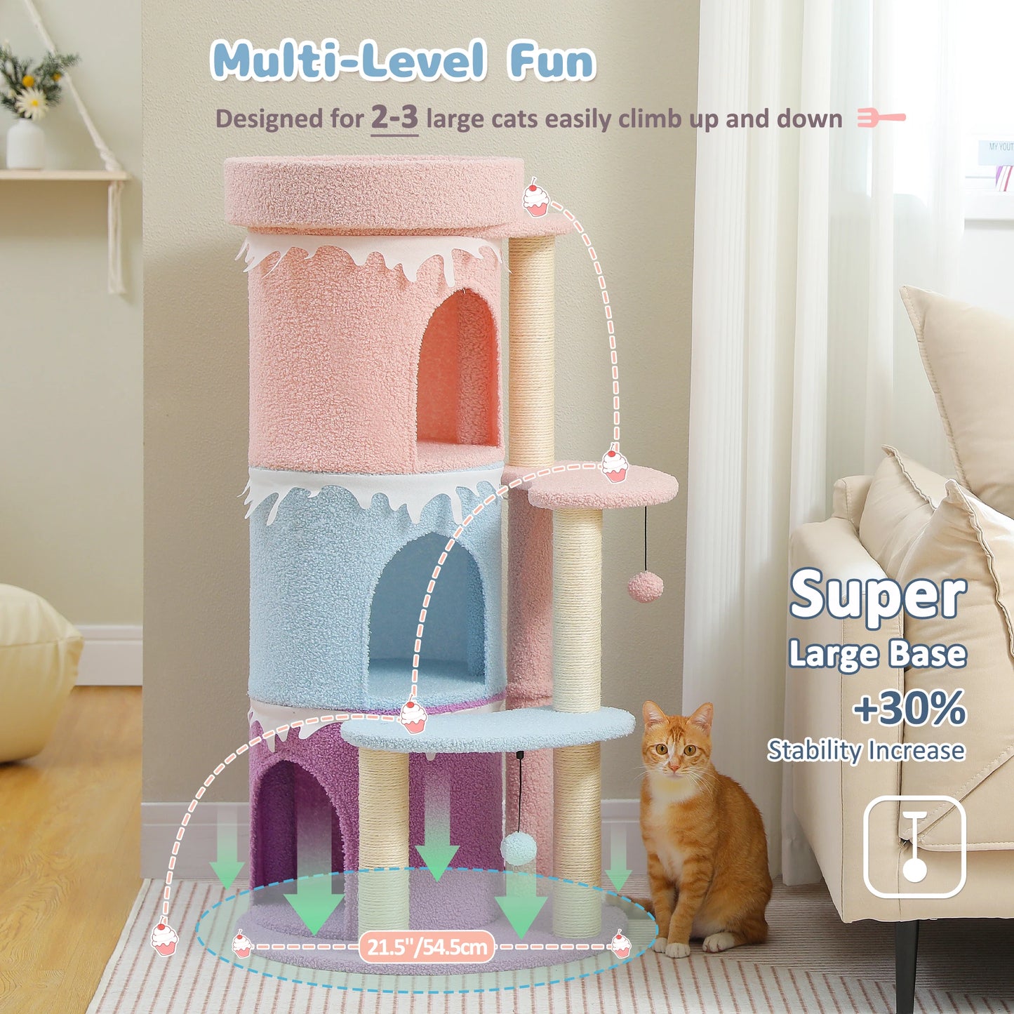 Cat Tower House with Large Top Perch