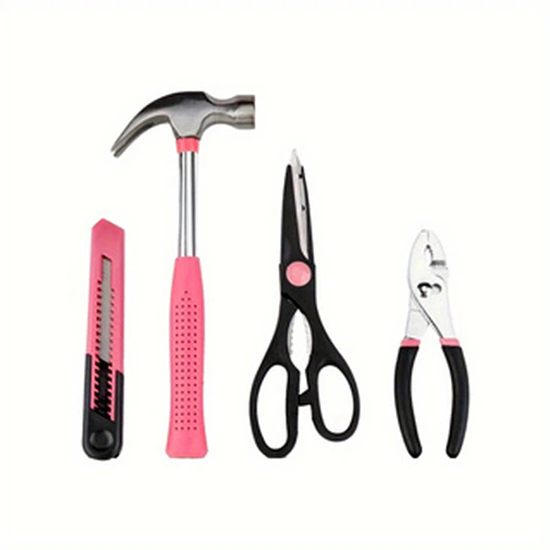 39-Piece All-Purpose Household Pink Tool Kit
