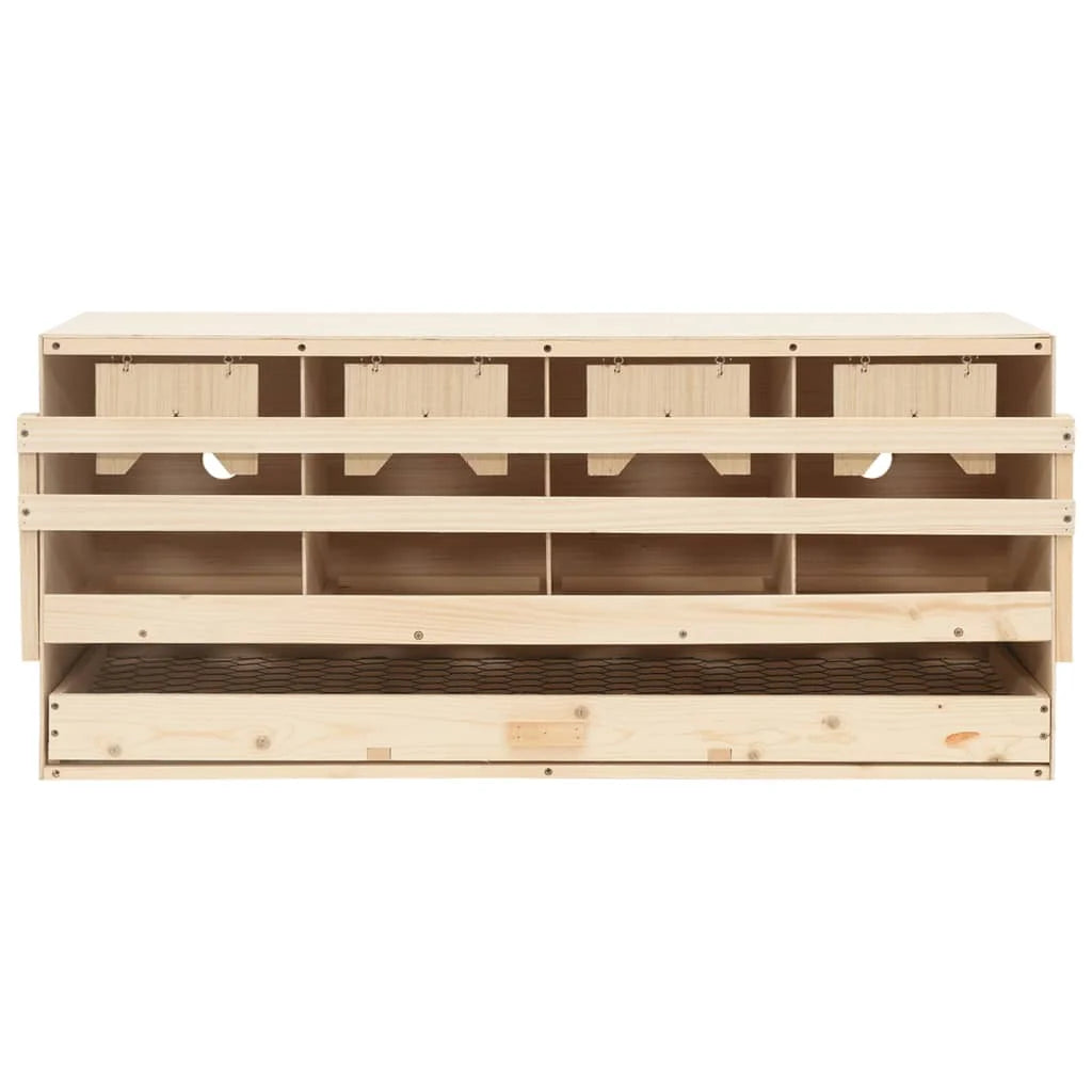 Chicken Laying Nest 4 Compartments Pine Wood Nesting Box