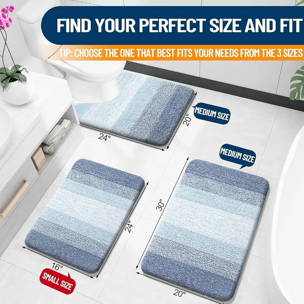 Extra Soft Microfiber Bath Mat Non-Slip