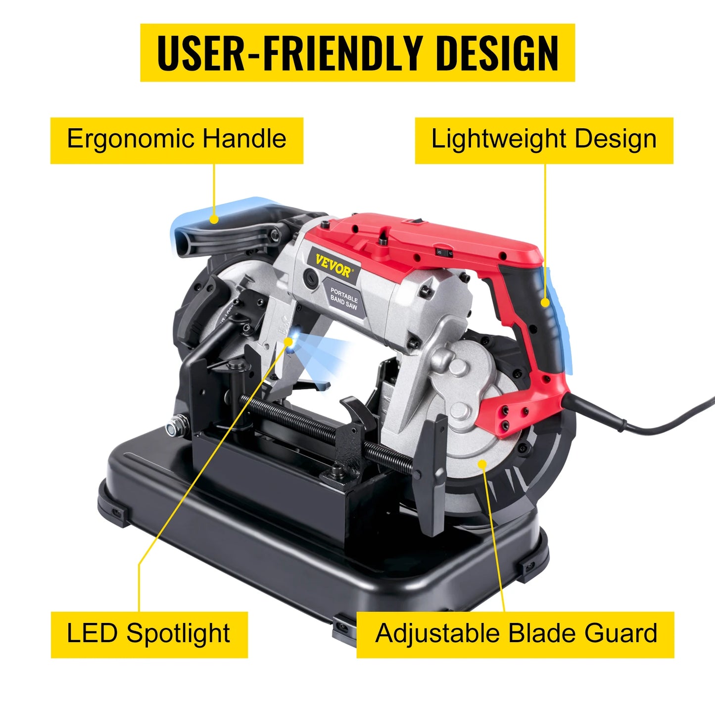 VEVOR Portable BandSaw 5Inch Cutting Capacity