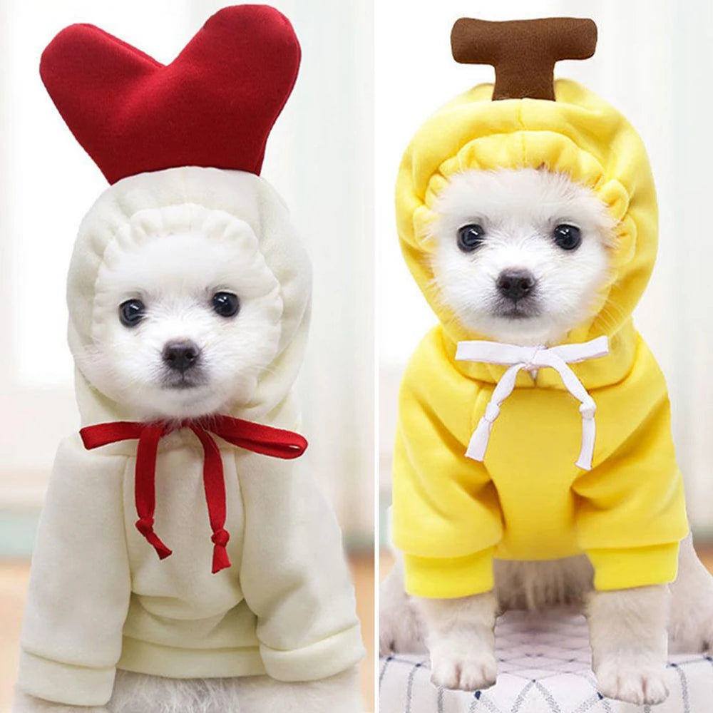 Fall Pet Plush Coat Hoodies