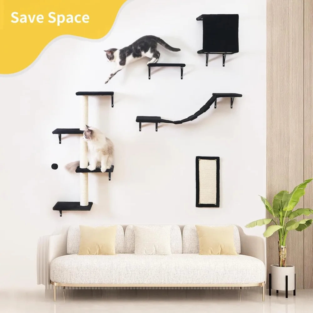 5pcs Cat Wall Shelves