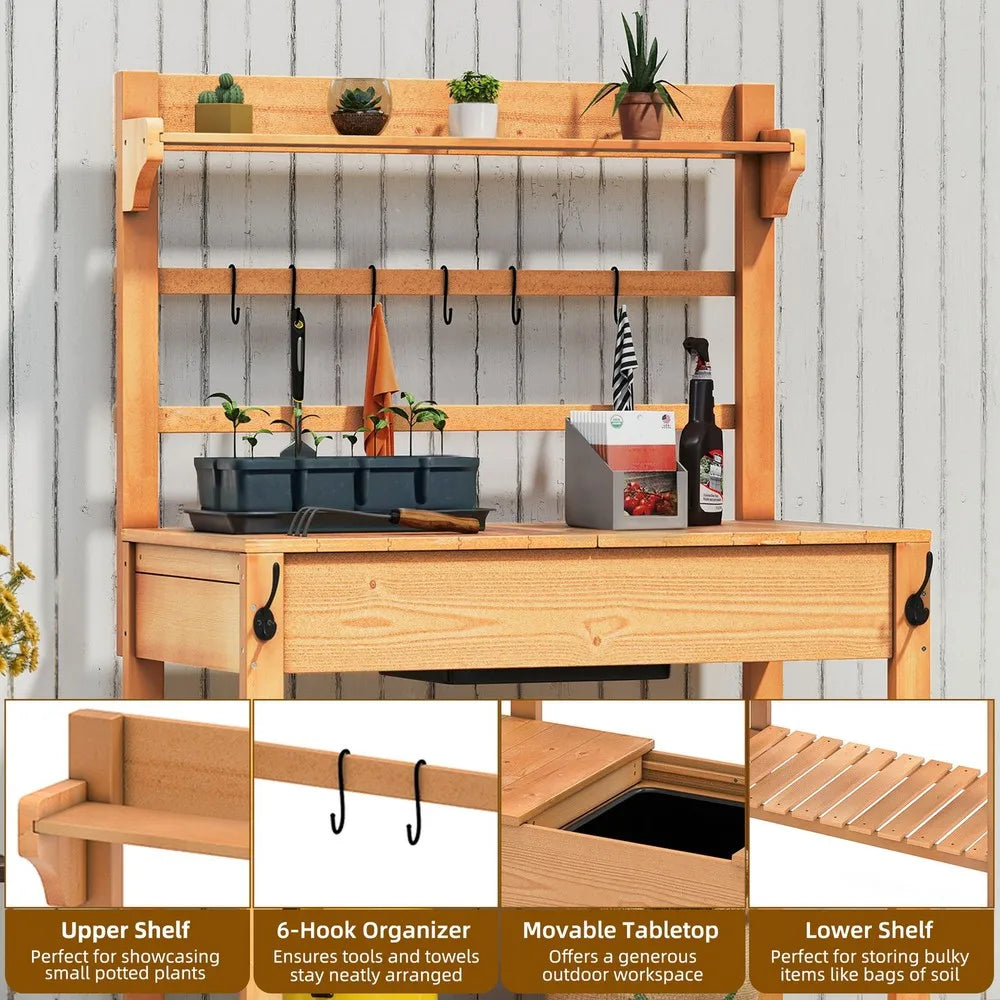Solid Wood Work Potting Bench