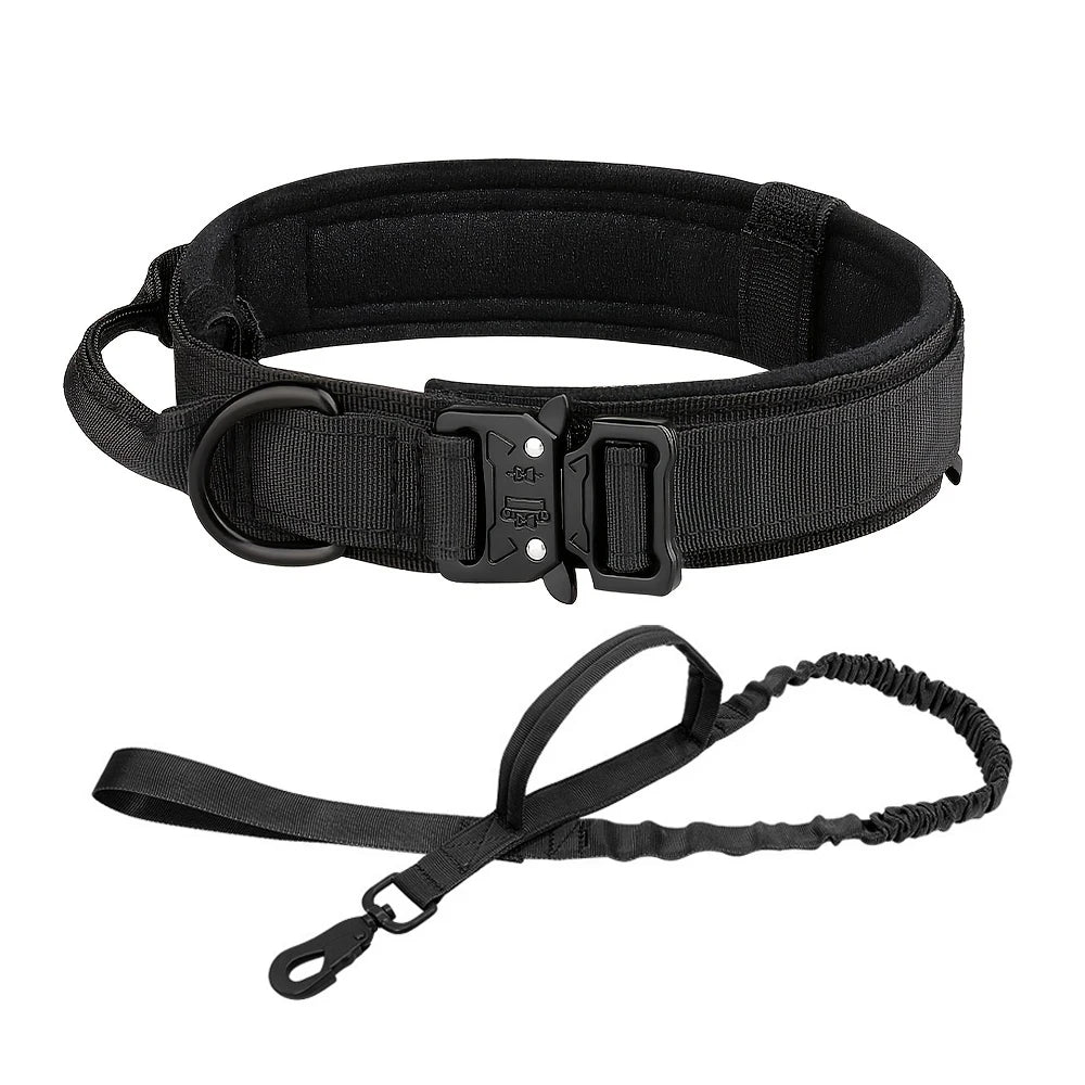 Dog Training Collar Adjustable Tactical Dog Collar And Leash Set