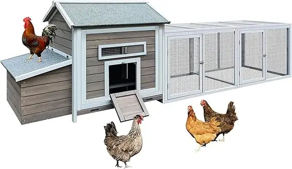 118'' Large Chicken Coop with Run