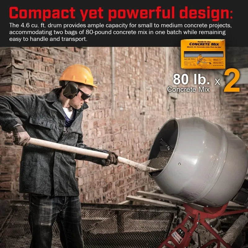 4.6 cu. ft. Portable Cement Mixer