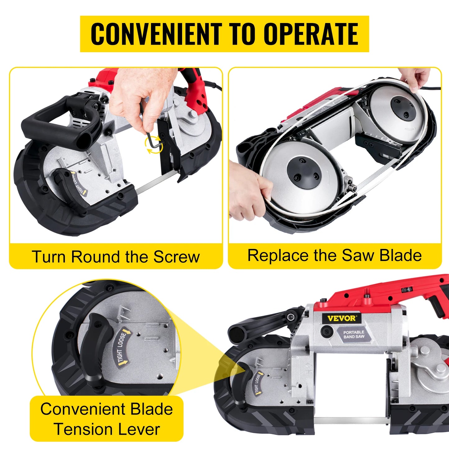 VEVOR Portable BandSaw 5Inch Cutting Capacity