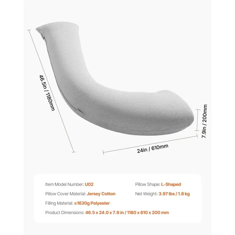 Ergonomic L-Shaped Maternity Pillow