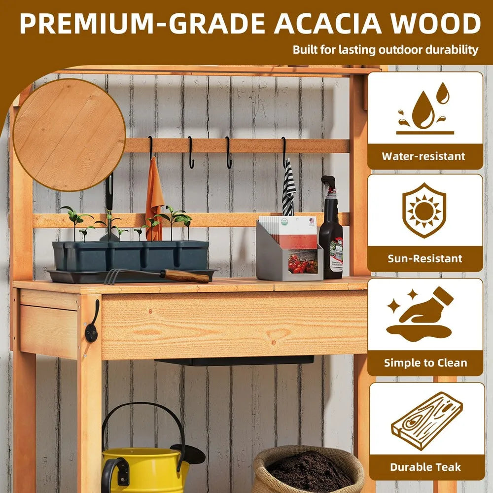 Solid Wood Work Potting Bench