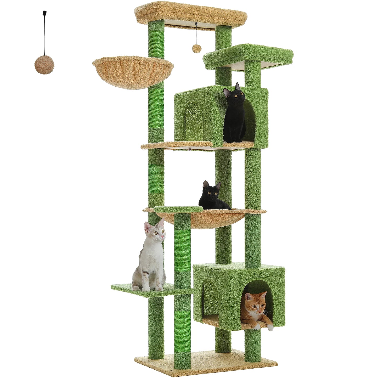 Large Tree Tower for Indoor Cats Multi-Level Plush