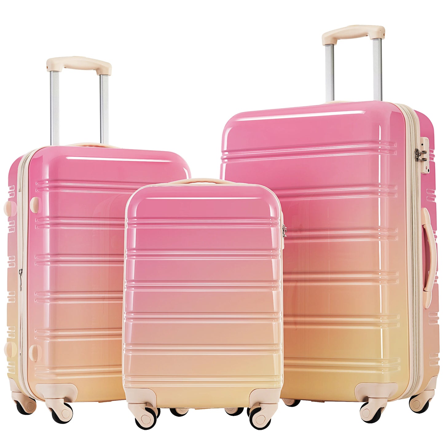 Hardshell Luggage Set, Gradient Color, Expandable