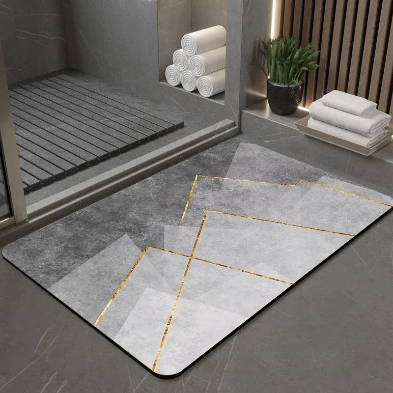 Diatomite Nonslip Bathroom Floor Mats Absorbent