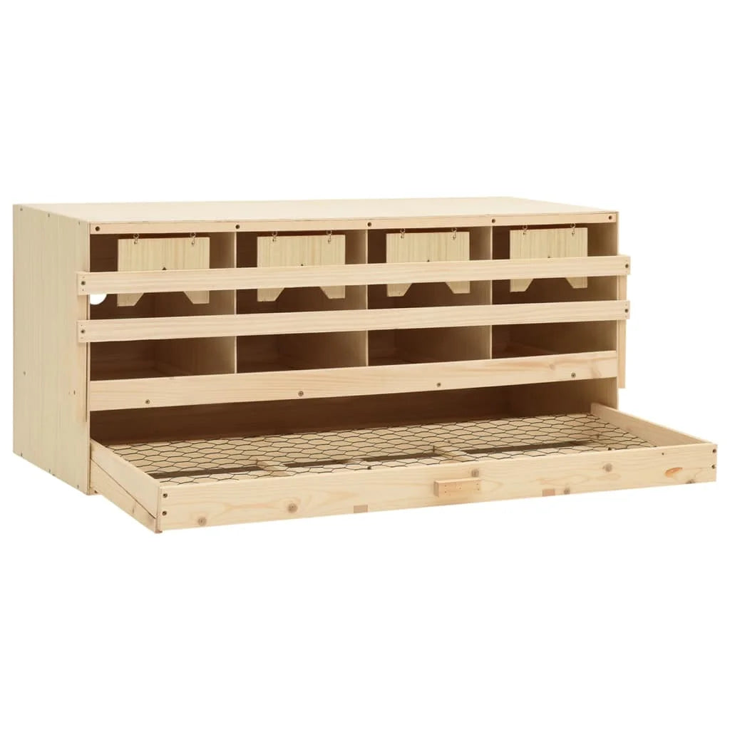 Chicken Laying Nest 4 Compartments Pine Wood Nesting Box