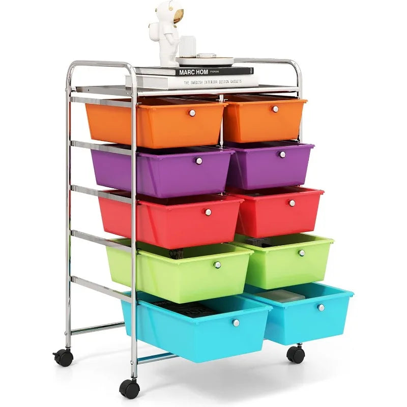 15-Drawer Rolling Storage Organizer Cart