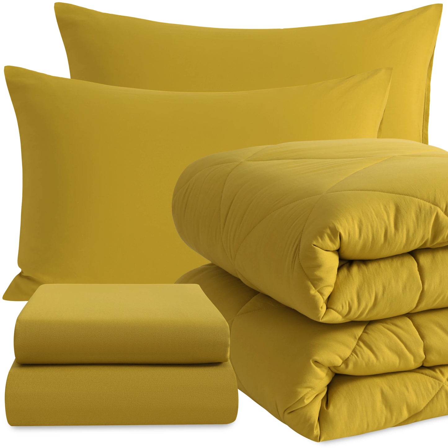 Twin - Ntbay 5 Piece Bedding Comforter Set, Breathable Bed in a Bag,