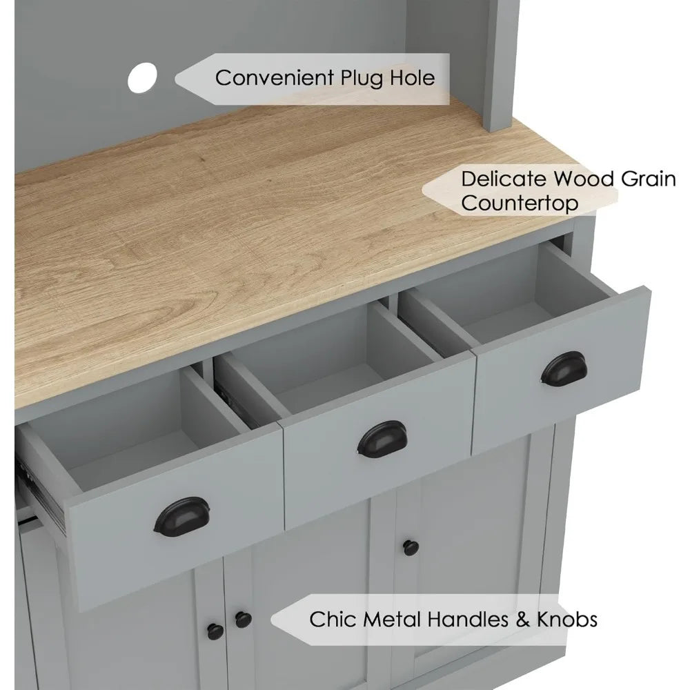 Kitchen cupboard 71" with Microwave Shelf