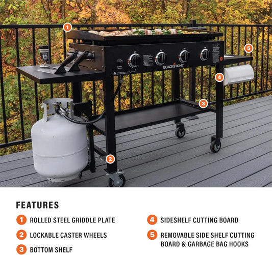 Blackstone 36" Cooking Station 4 Burner Propane Fuelled Restaurant Grade