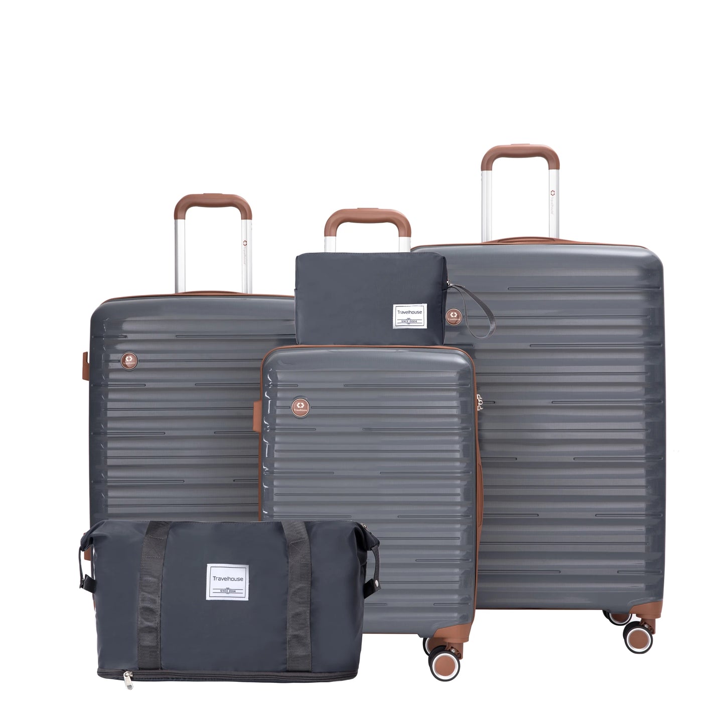 5 Piece Luggage Sets, Suitcases with Double Spinner Wheels