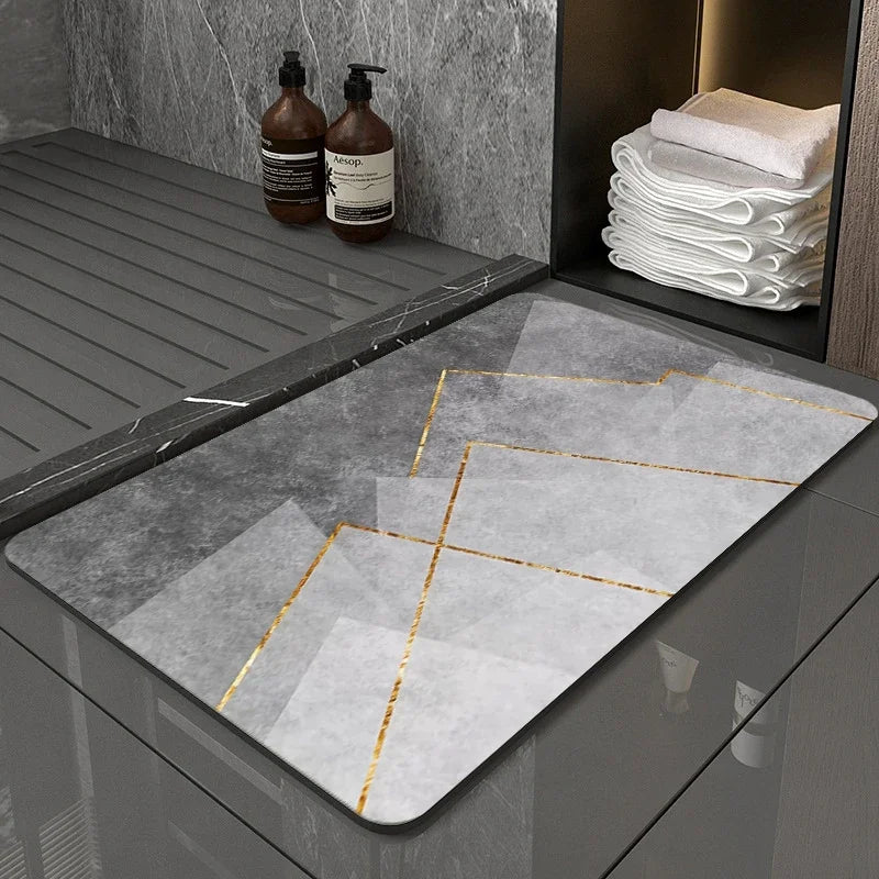 Diatomite Nonslip Bathroom Floor Mats Absorbent