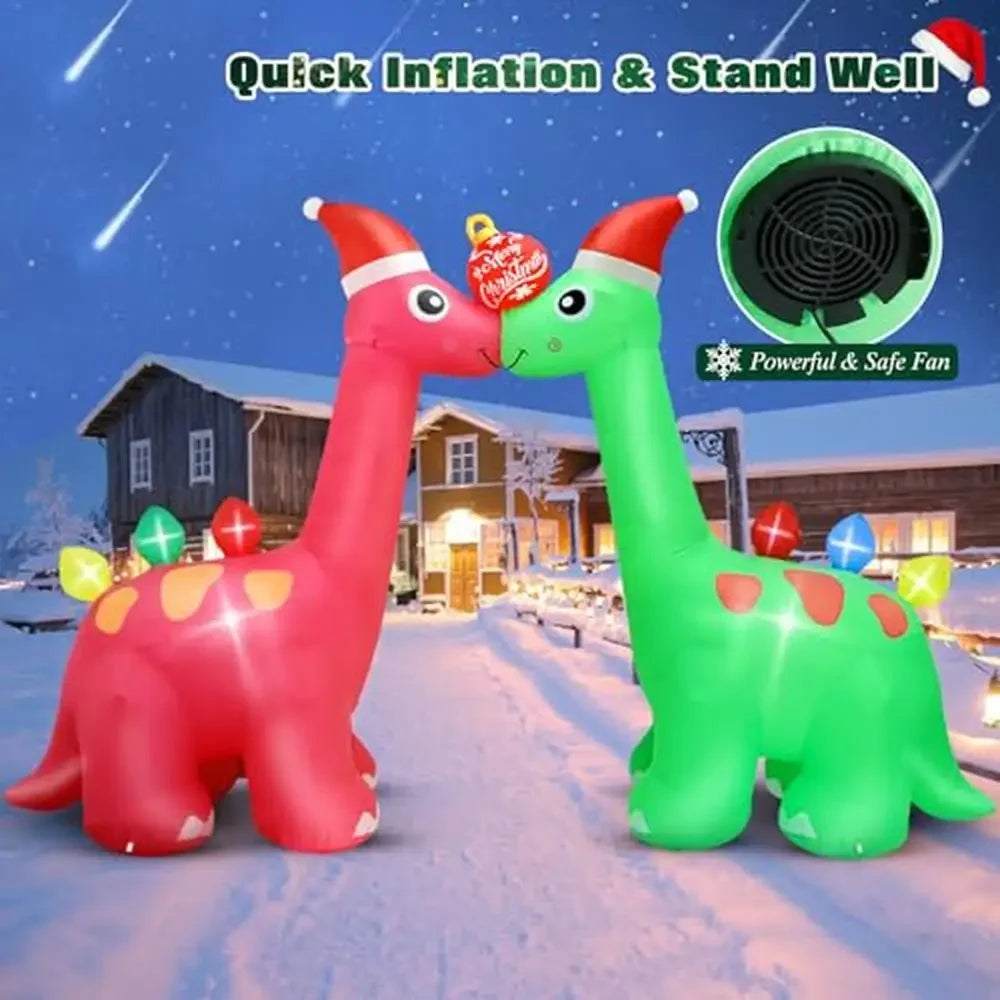 Christmas Inflatable Dinosaur Archway Decoration