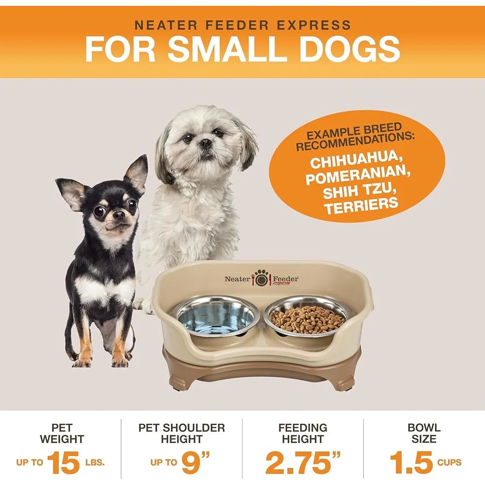 Mess-Proof Elevated Dog Bowls For Small Breeds