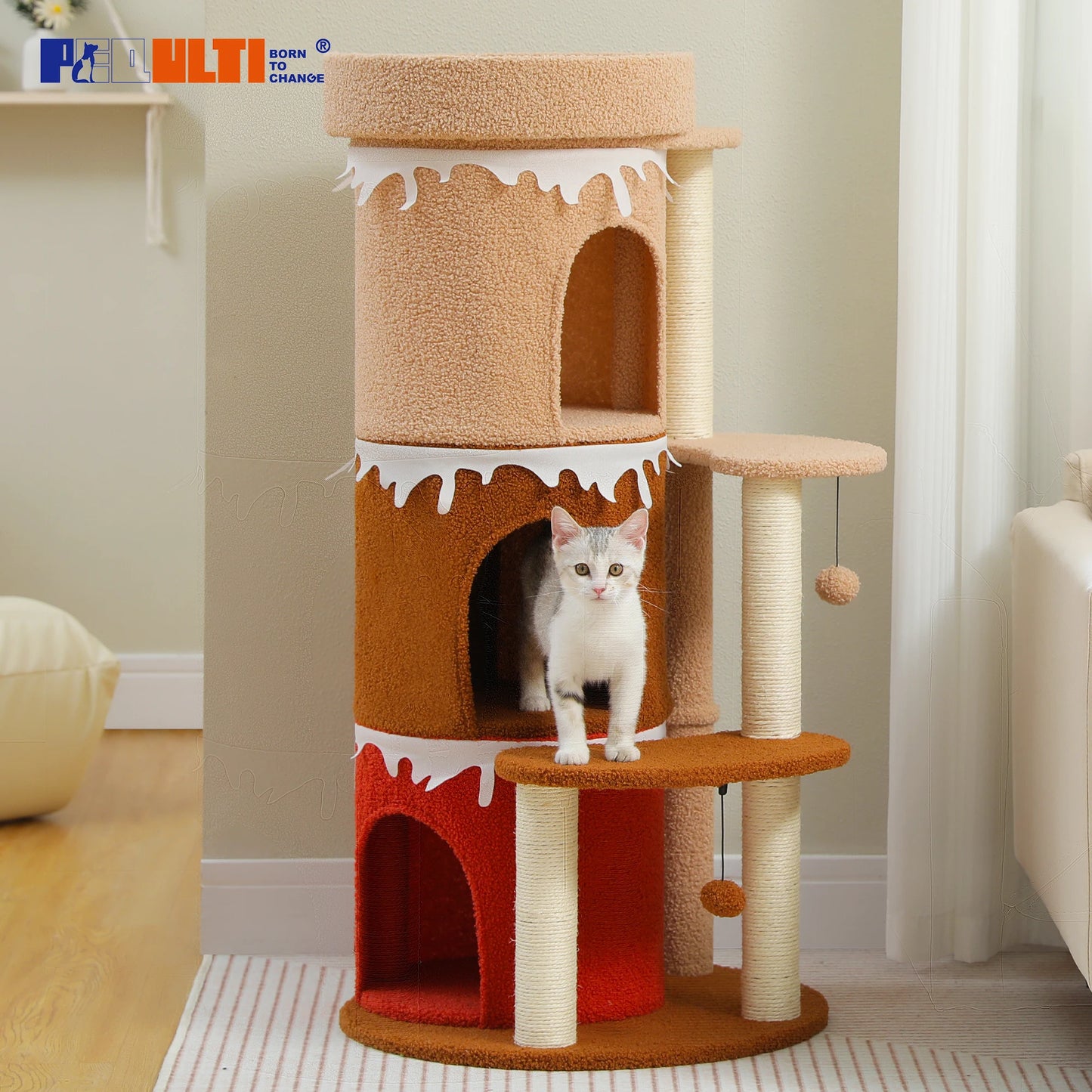 Cat Tower House with Large Top Perch