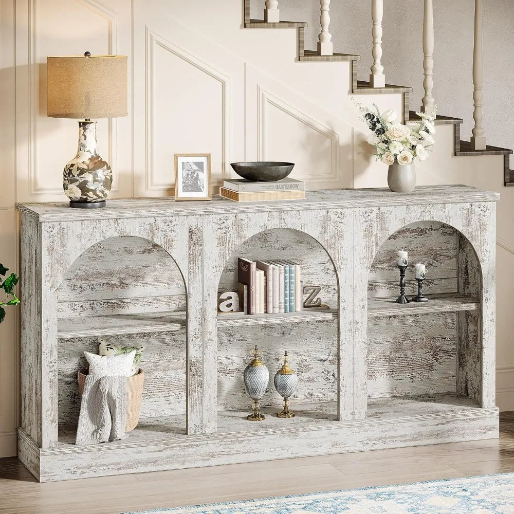 Farmhouse Console Table, 63-Inch Long Entryway Table