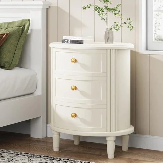 Nightstand with 3 Drawers Fully Assembled,Night Stand with Storage