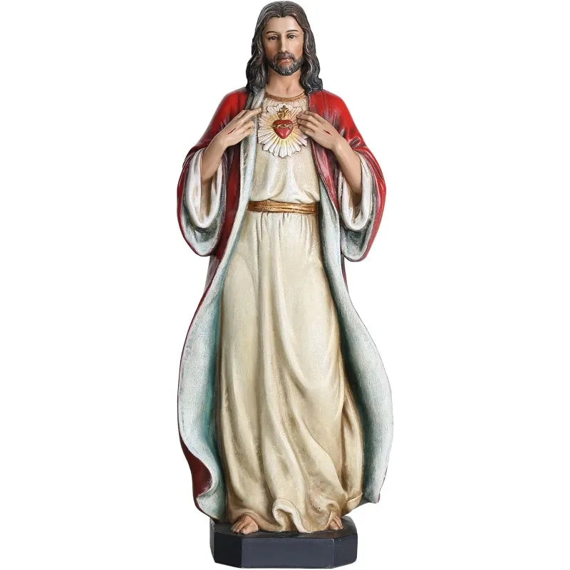 Sacred Heart of Jesus Statue, 10" H