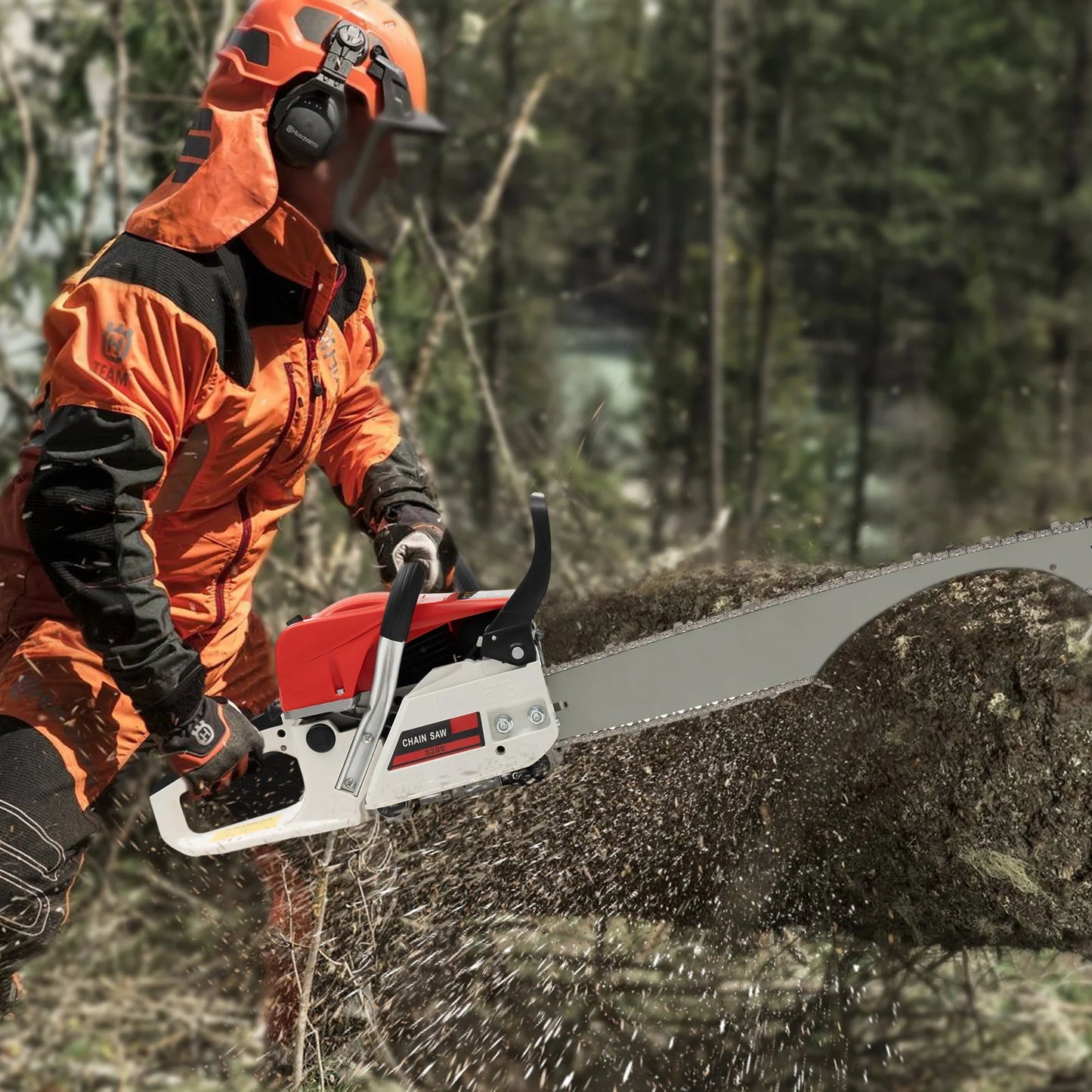 Hign-Concerned 52cc Gas Chainsaw For Wood Cutting Projects